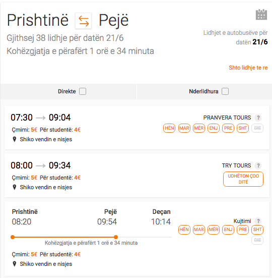 How to get to Penti in Pristina by Bus?